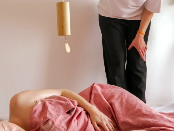 pregnancy massage with sound bath
